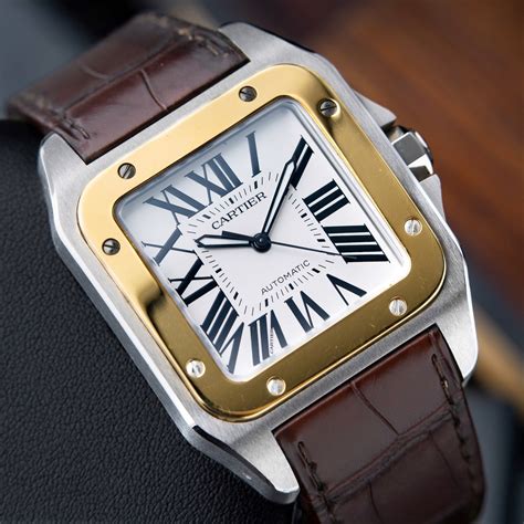 cartier santos steel|cartier santos 100 price.